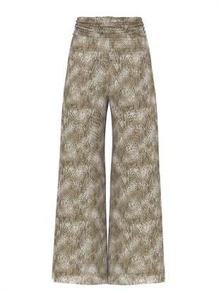Beachwear Beli Katlanabilen Tül Pantolon