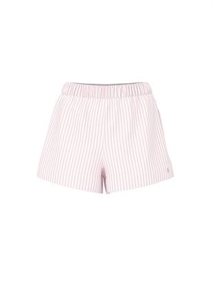 Beachwear Çizgili Keten Şort