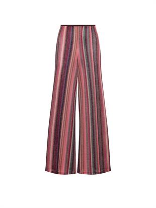 Beachwear Işıltılı Triko Bol Paça Pantolon