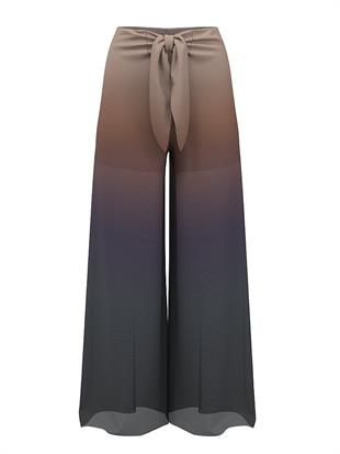 Beachwear Önden Bağlamalı Şifon Pantolon