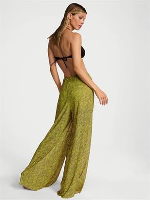 Beachwear Önden Bağlamalı Şifon Pantolon