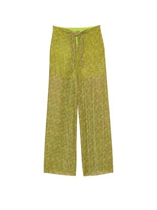 Beachwear Önden Bağlamalı Şifon Pantolon