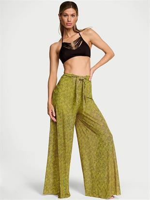 Beachwear Önden Bağlamalı Şifon Pantolon