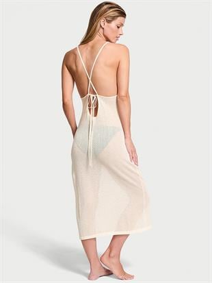 Beachwear Örme Midi Elbise
