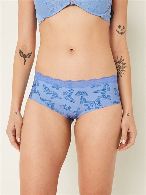 Beli Dantelli Lazer Kesim Hipster Külot