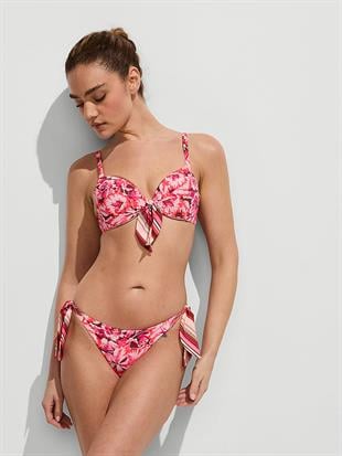 Boho Beach Önü Burgulu Push-Up Bikini Üstü