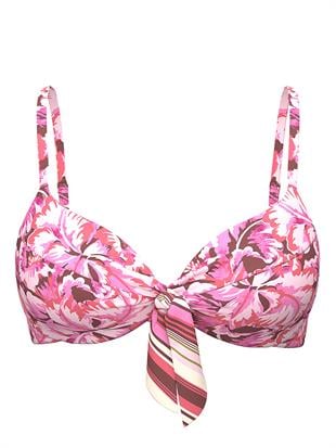 Boho Beach Önü Burgulu Push-Up Bikini Üstü