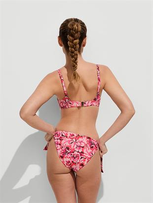 Boho Beach Önü Burgulu Push-Up Bikini Üstü