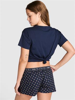Bol Kesim Boyfriend Pijama Şortu