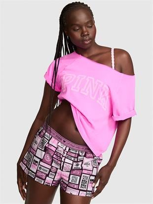 Bol Kesim Boyfriend Pijama Şortu
