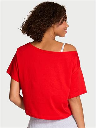 Bol Kesim Crop Tişört