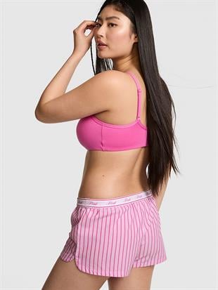 Bol Kesimli Pamuklu Pijama Şortu