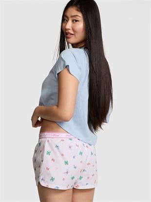 Bol Kesimli Pamuklu Pijama Şortu