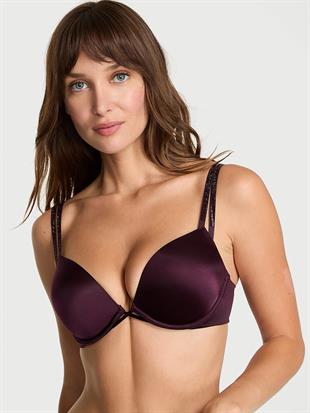 Bombshell 2 Beden Büyük Gösteren Işıltılı Askılı Push-Up Sütyen