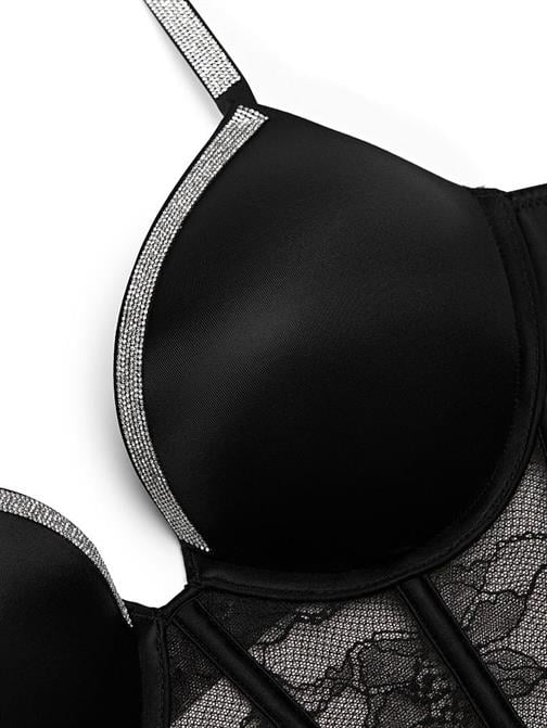 Bombshell 2 Beden Büyük Gösteren Işıltılı Askılı Push-Up Büstiyer