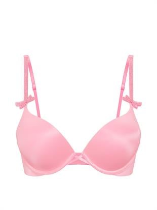 Bombshell 2 Beden Büyük Gösteren Işıltılı Fiyonklu Push-Up Sütyen