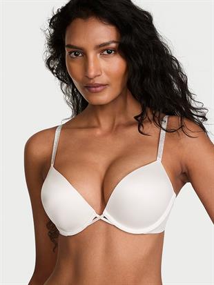 Bombshell 2 Beden Büyük Gösteren Işıltılı Gradyan Askılı Push-Up Sütyen