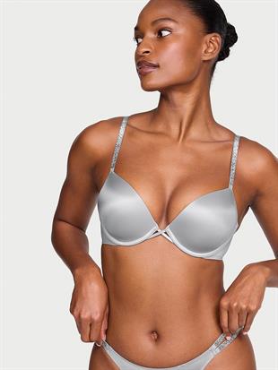 Bombshell 2 Beden Büyük Gösteren Işıltılı Gradyan Askılı Push-Up Sütyen