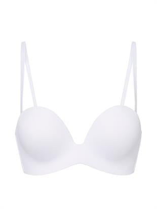 Bombshell 2 Beden Büyük Gösteren Push-Up Straplez Sütyen