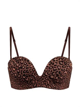 Bombshell 2 Beden Büyük Gösteren Push-Up Straplez Sütyen