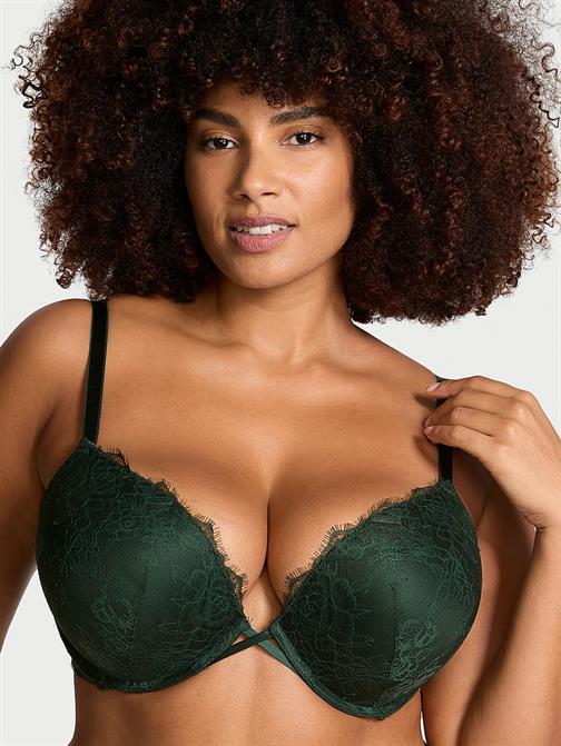 Bombshell Gül Dantelli 2 Beden Büyük Gösteren Push-Up Sütyen