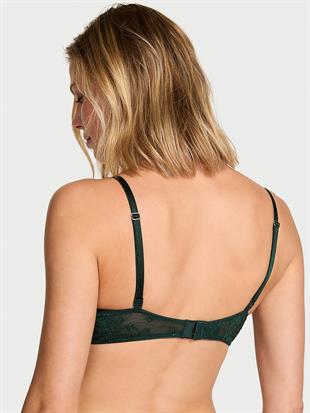 Bombshell İki Beden Büyük Gösteren Dantelli Işıltılı Push-Up Sütyen