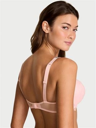 Bombshell İki Beden Büyük Gösteren Işıltılı Askılı Dantelli Push-Up Sütyen