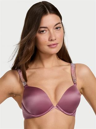 Bombshell Işıltılı Askılı 2 Beden Büyük Gösteren Push-Up Sütyen