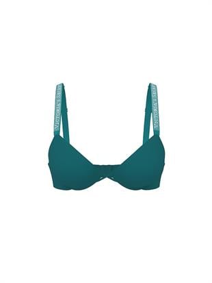 Bombshell Işıltılı Askılı 2 Beden Büyük Gösteren Push-Up Sütyen