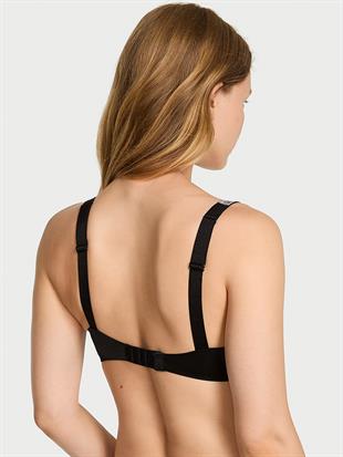 Bombshell Işıltılı Askılı 2 Beden Büyük Gösteren Push-Up Sütyen