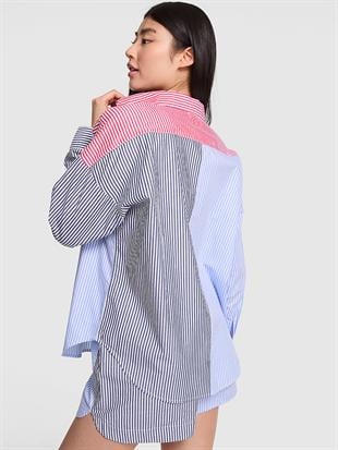 Boyfriend Düğmeli Pijama Üstü