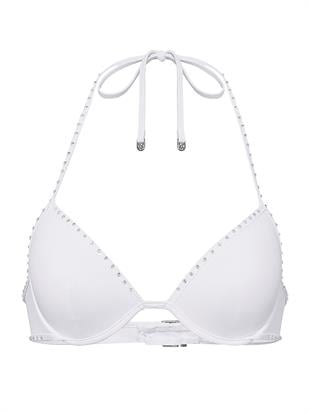 Bridal Işıltılı Askılı Push Up Bikini Üstü