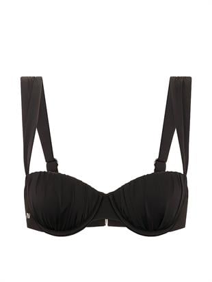 Büzgü Detaylı Push-Up Balkonet Bikini Üstü