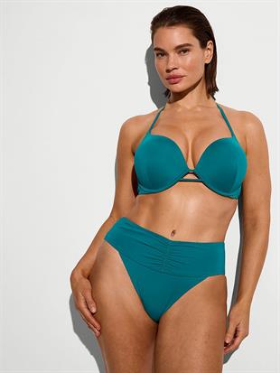 Büzgü Detaylı Yüksek Bel Bikini Altı