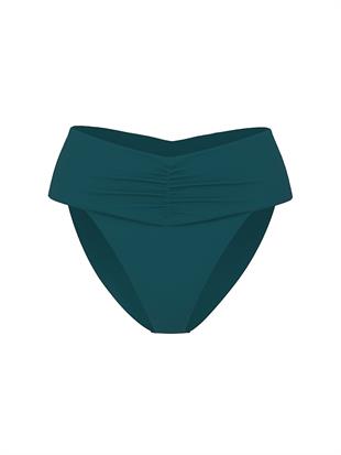 Büzgü Detaylı Yüksek Bel Bikini Altı