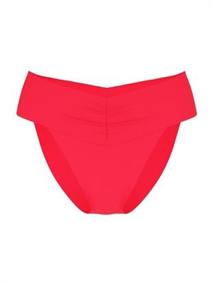 Büzgü Detaylı Yüksek Bel Bikini Altı