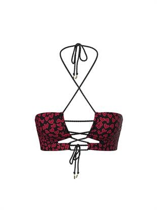 Büzgülü Dönüştürülebilir Bandeau Bikini Üstü