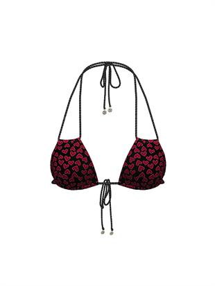 Büzgülü Dönüştürülebilir Üçgen Bikini Üstü
