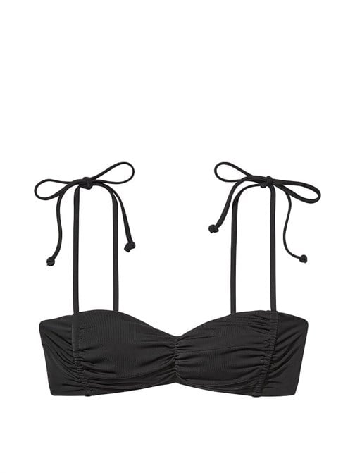 Büzgülü Işıltılı Bralette Bikini Üstü