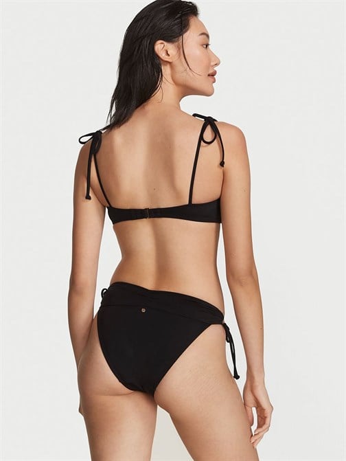 Büzgülü Işıltılı Bralette Bikini Üstü