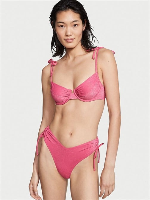 Büzgülü Işıltılı Cheeky Bikini Altı