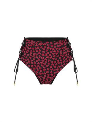 Büzgülü Yüksek Bel Cheeky Bikini Altı