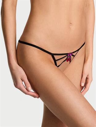 Cherry Pop İşlemeli Askılı Açık Bikini Külodu