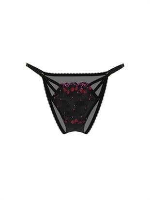 Cherry Pop İşlemeli Askılı Brazilian Külot