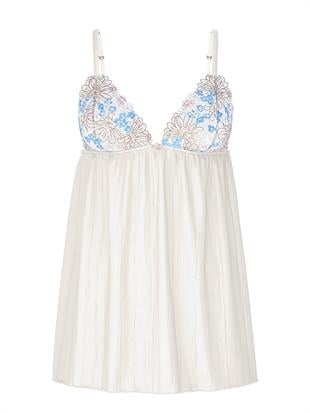 Çiçek Desenli Şifon Pileli Babydoll Takım