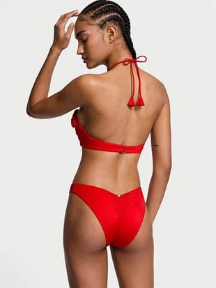 Çiçek Detaylı Bandeau Bikini Üstü