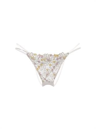 Çiçek İşlemeli Brazilian Külot