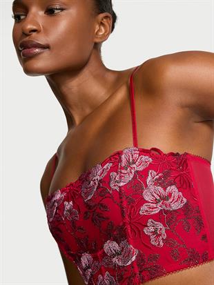 Çiçek İşlemeli Büstiyer