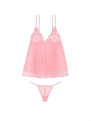 Çiçekli Flyaway Babydoll Takımı