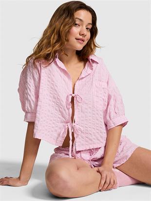Coastal Cutie Önden Bağlamalı Pijama Üstü